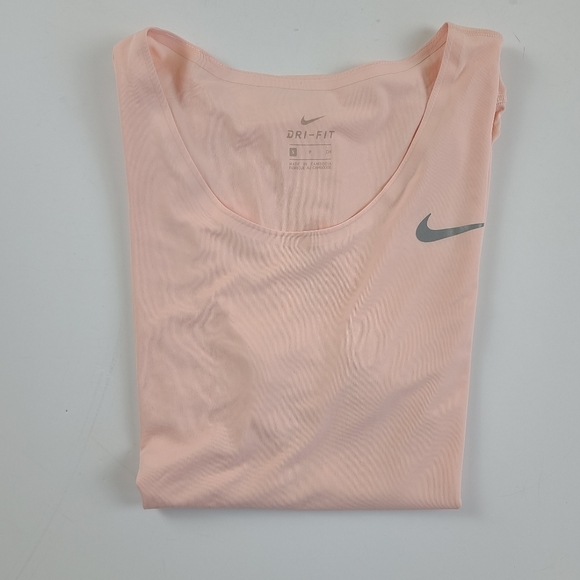 Nike Dri Fit Wmn's Sm Pink Work Out Tee - Picture 5 of 6
